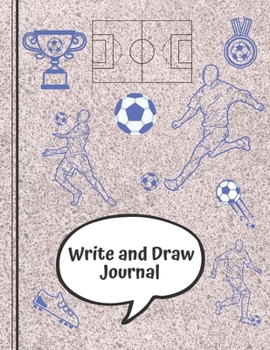 Paperback DRAW and WRITE Journal: Football Draw and Write Journal: Grades K-2: Primary Composition Half Page Lined Paper with Drawing Space (8.5" x 11" Book