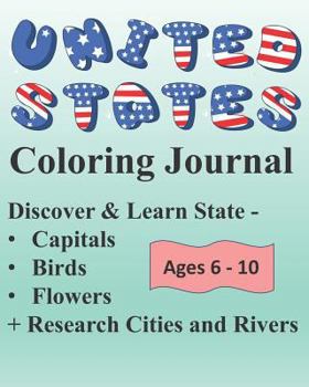 Paperback United States Coloring Journal Book