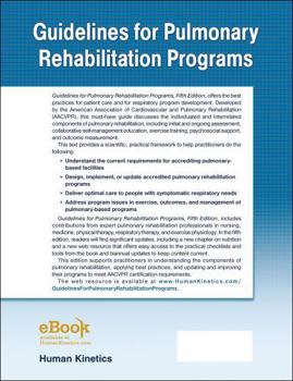 Paperback Guidelines for Pulmonary Rehabilitation Programs Book