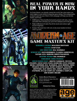 Hardcover Modern Age RPG Game Master's Kit Book