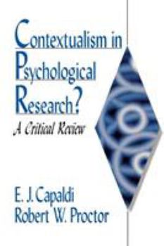 Paperback Contextualism in Psychological Research?: A Critical Review Book