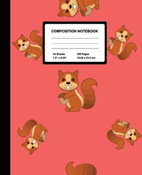 Composition Notebook: Cute Chipmunk | Wide Ruled Paper Journal | Blank Lined Workbook for Teens Kids Students Girls, for Home School & Writing Notes