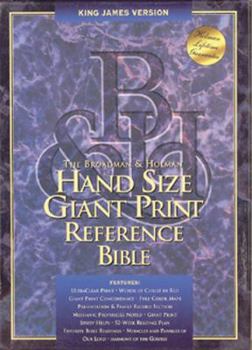 KJV Hand Size Giant Print Reference Bible, Black Bonded Leather (King James Version)