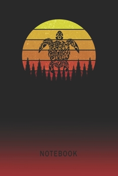 Notebook: Tribal Turtle Blank Wide Ruled Lined Paper Notepad | Writing Pad Journal | Assignments Taking Class Notes Homework Studying Math Science ... & University Organizer | Student Teacher
