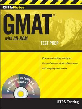 Paperback Cliffsnotes GMAT [With CDROM] Book