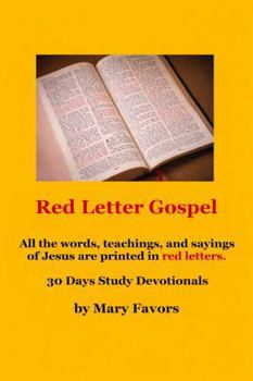 Paperback Red Letter Gospel 30 Days Devotional Book