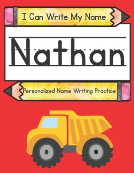 Paperback I Can Write My Name: Nathan: Personalized Name Writing Book