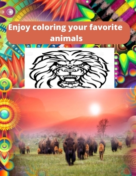 Paperback Enjoy coloring your favorite animals. Book