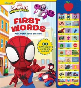 Hardcover Disney Junior Marvel Spidey and His Amazing Friends: First Words Sound Book [With Battery] Book