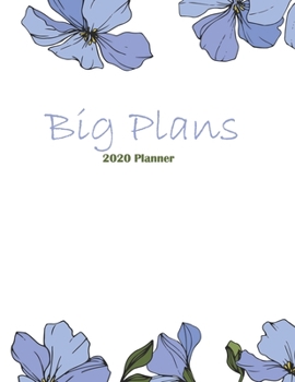 2020 Planner - Weekly & Monthly Planner at a Glance: Dec 30, 2019 to Dec 31, 2020 | Positive Quotes to Inspire  You: Light Blue Floral Design | Space ... & Other Notes | 8.5 x 11 – Paperback.