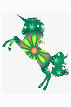 Paperback Green Flower Unicorn: Blood Sugar Tracker Book