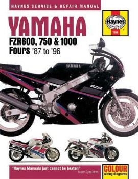 Hardcover Haynes Yamaha FZR600, 750 & 1000 Service and Repair Manual: Fours '87 to '96 Book