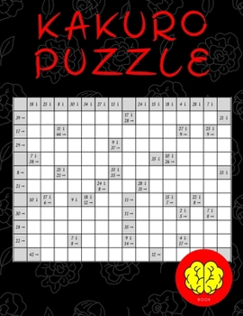 Paperback kakuro puzzle book: Cross Sums math logic puzzles for adults large print (with solution) Book