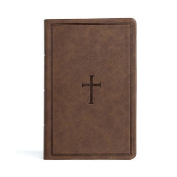 Imitation Leather CSB Large Print Personal Size Reference Bible, Brown Leathertouch Book
