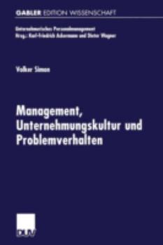 Paperback Management, Unternehmungskultur Und Problemverhalten [German] Book