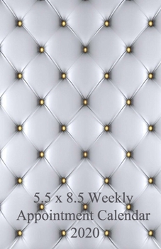 5.5 x 8.5 Weekly Appointment Calendar 2020: 12 Monthly Planner Organiser (Grey Spot Theme)