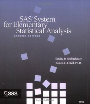 Paperback SAS System for Elementary Statistical Analysis Book