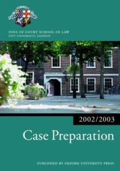 Paperback Case Preparation (Blackstone Bar Manual) Book