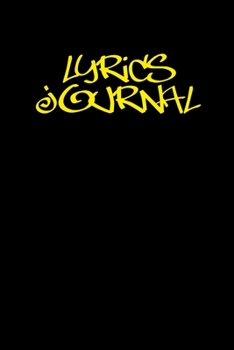 Lyrics Journal: 6x9 Journal lyrics notebook great christmas gift for under 10 dollars