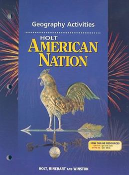 Paperback Holt American Nation Geography Activities Book