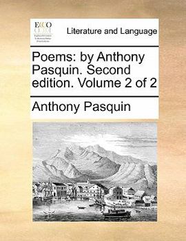 Paperback Poems: by Anthony Pasquin. Second edition. Volume 2 of 2 Book