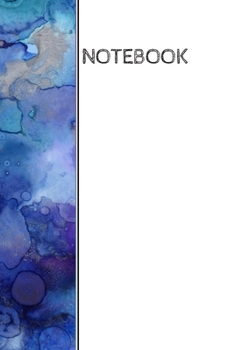 Paperback Notebook: Blue/purple wrap around design notebook: 90 blank lined pages: 6x9 Book