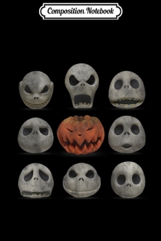 Paperback Composition Notebook: Disney Nightmare Before Christmas Jack Faces Journal/Notebook Blank Lined Ruled 6x9 100 Pages Book