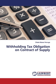 Paperback Withholding Tax Obligation on Contract of Supply Book