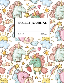 Bullet Journal: Simple Unicorn Dot Grid Notebook - Dotted Note Pad for Kids, Girls, Teens, Tweens, Women - Gifts for Birthday and Christmas | Design 98844