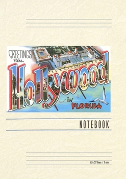 Paperback Vintage Lined Notebook Greetings from Hollywood, Florida Book