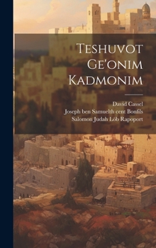 Hardcover Teshuvot Ge'onim Kadmonim [Hebrew] Book
