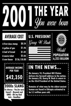 2001 The Year You Were Born: Birthday Notebook College Ruled Journal Gift for Creative Writers or Personal Use, Neat Gift With Highlights Of The Year ... Great for Writing Down Daily Notes and Diary