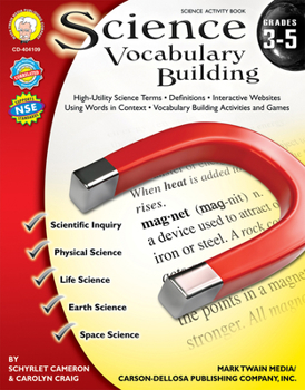 Paperback Science Vocabulary Building, Grades 3 - 5 Book