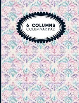 6 Columns Columnar Pad: Accountant Notebook, Accounting Pad, Ledger Journal Book, Hydrangea Flower Cover, 8.5" x 11", 100 pages (Volume 81)