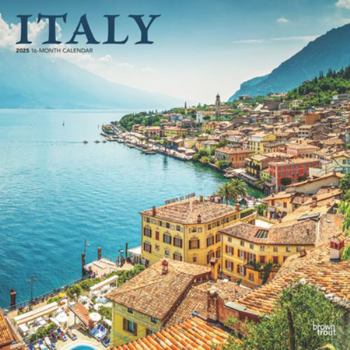 Calendar Italy 2025 12 X 24 Inch Monthly Square Wall Calendar Plastic-Free Book