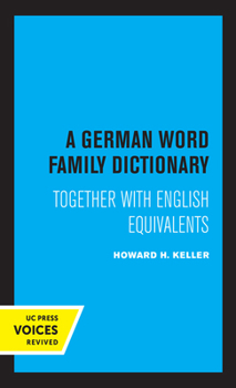 Paperback A German Word Family Dictionary: Together with English Equivalents Book