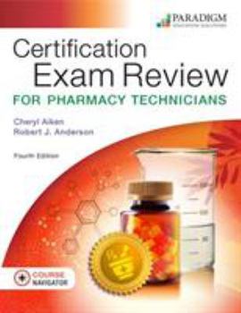 Paperback Certification Exam Review for Pharmacy Technicians and Course Navigator Book