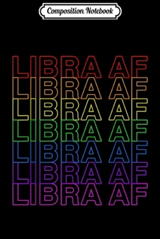 Paperback Composition Notebook: Libra AF Gay Pride Rainbow Repeat Plastic Thank You Bag Journal/Notebook Blank Lined Ruled 6x9 100 Pages Book