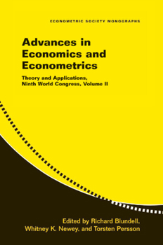 Paperback Advances in Economics and Econometrics: Volume 2: Theory and Applications, Ninth World Congress Book