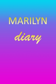 Marilyn: Journal Diary | Personalized First Name Personal Writing | Letter M Blue Purple Pink Gold Effect Cover | Daily Diaries for Journalists & ... Taking | Write about your Life & Interests