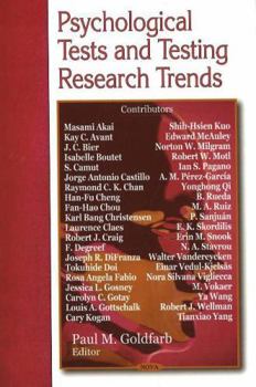 Hardcover Psychological Tests and Testing Research Trends Book