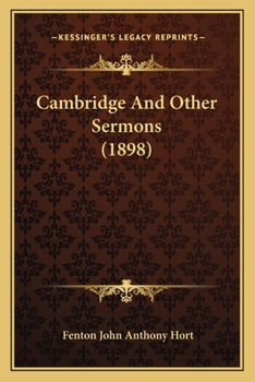 Paperback Cambridge And Other Sermons (1898) Book