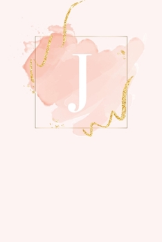 Paperback J: 110 Sketchbook Pages (6 x 9) - Light Pink Monogram Sketch and Doodle Notebook with a Simple Modern Watercolor Emblem - Book