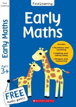 Paperback Maths workbook for Ages 3-5: This preschool maths activity book includes a free counting game and rewards certificate (Scholastic First Learning) Book