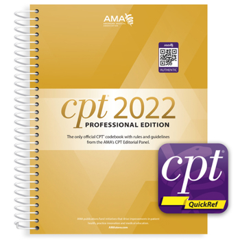 Spiral-bound CPT Professional 2022 and CPT Quickref App Bundle Book