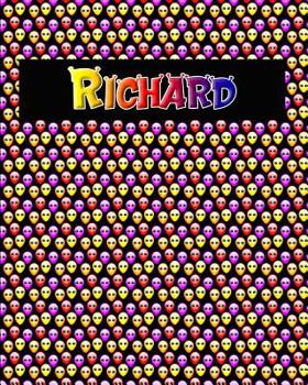 Paperback 120 Page Handwriting Practice Book with Colorful Alien Cover Richard: Primary Grades Handwriting Book