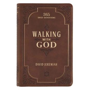 Imitation Leather Walking with God Devotional - Brown Faux Leather Daily Devotional for Men & Women 365 Daily Devotions Book