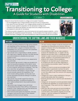 Paperback Transitioning to College: A Guide for Students with Disabilities - 3rd Edition Book
