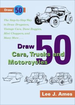 Paperback Draw 50 Cars, Trucks and Motocycles Book