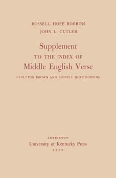 Paperback Supplement to the Index of Middle English Verse: Carleton Brown and Rossell Hope Robbins Book